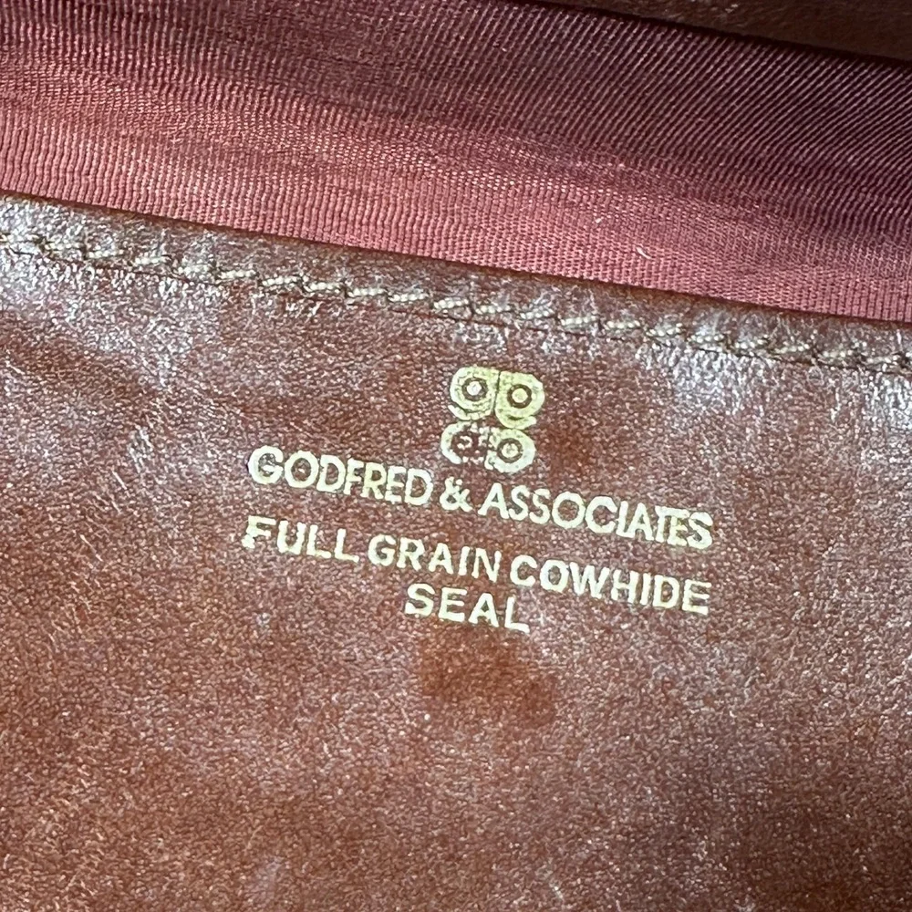 Vintage Godfred & Associates Full Grain Cowhide Seal Wallet Cartier Insert. Rare